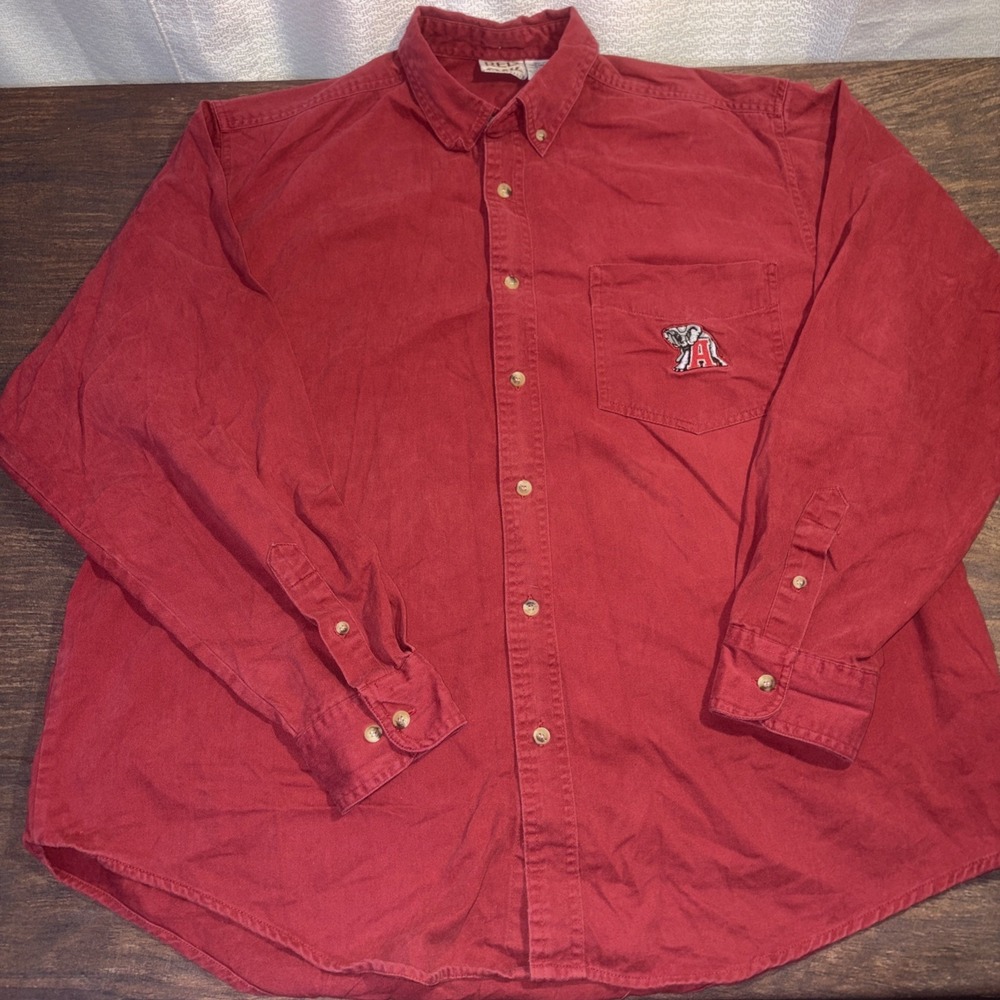 Vintage Red Oak Alabama Crimson Tide Men's XL Button Down Shirt
